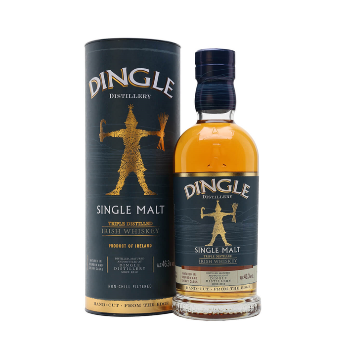 Dingle Single Malt Irish Whiskey ABV 46.3% 70cl with Gift Box (Buy 1 Free 1, Add 2 bottles in cart)