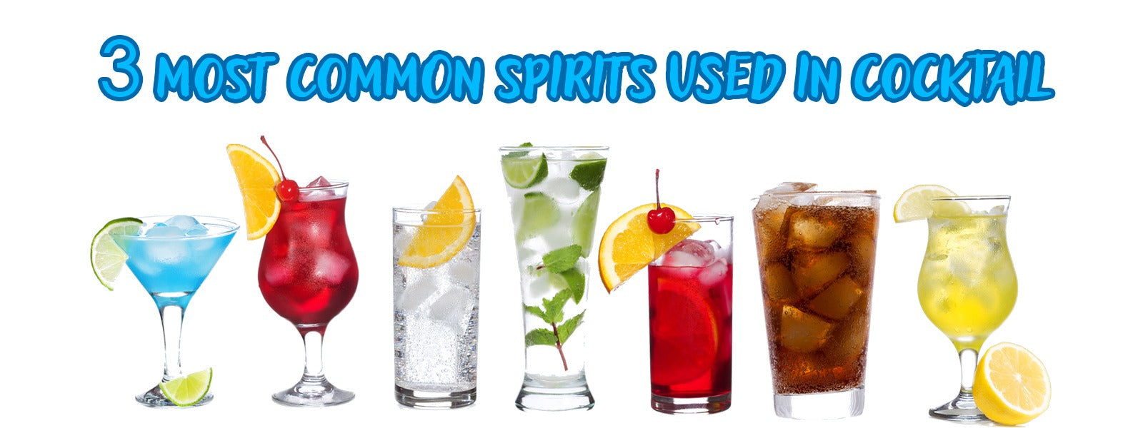3 most common spirits used in cocktail