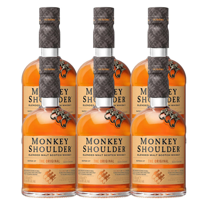 Monkey Shoulder Blended Malt Scotch Whisky ABV 40% 700ml x 6 Bottles