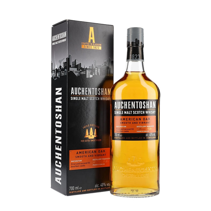 Auchentoshan American Oak Lowland Single Malt Scotch Whisky ABV 40% 70cl With Gift Box