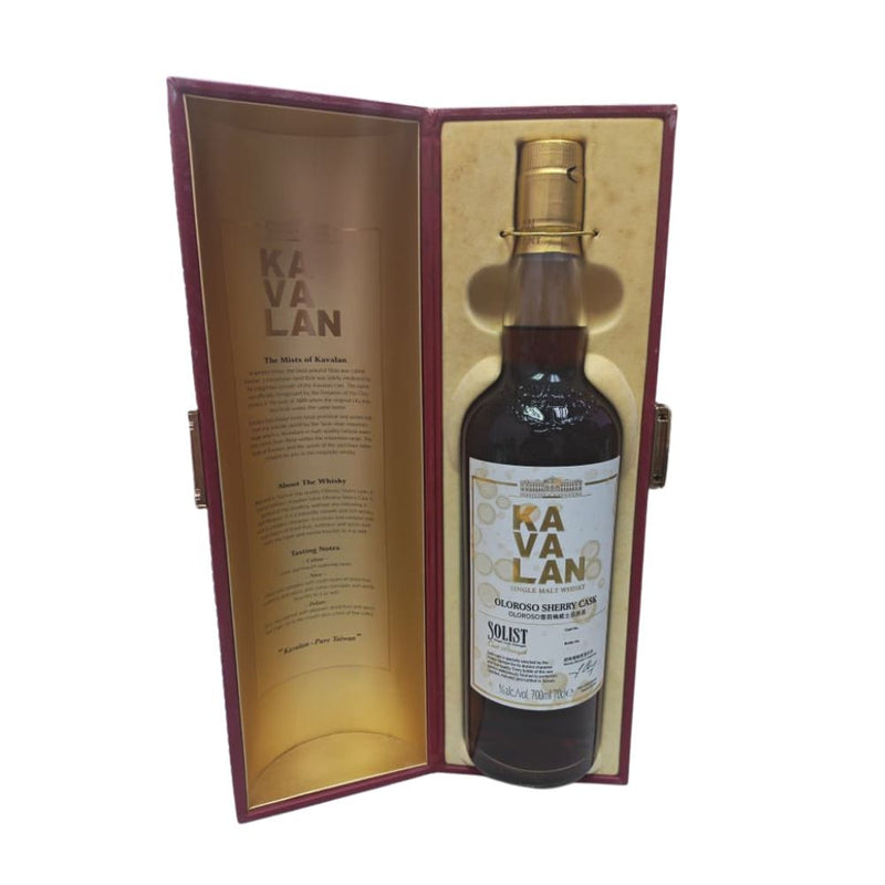 Kavalan Solist Oloroso Sherry Cask Single Malt Whisky Single Cask Cask Strength ABV 57.8% 700ml (The bottle label is tarnished due to the item being discontinued, and the box may also be in less-than-ideal condition.)