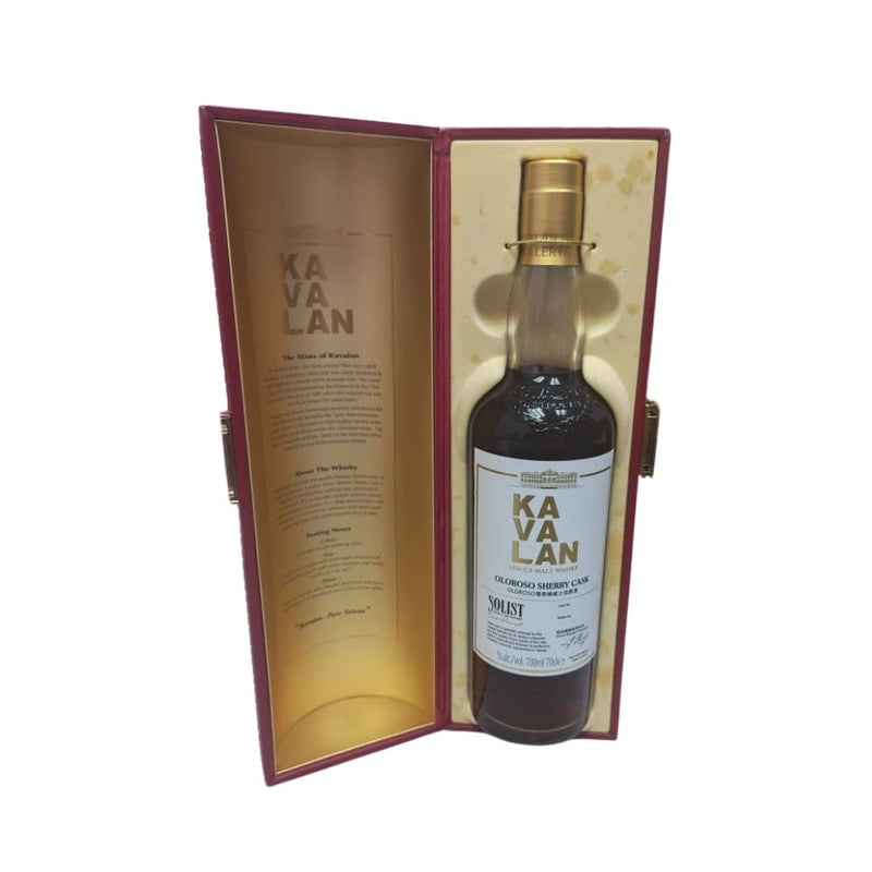 Kavalan Solist Oloroso Sherry Cask Single Malt Whisky Single Cask Cask Strength ABV 58.6% 700ml (The bottle label is tarnished due to the item being discontinued, and the box may also be in less-than-ideal condition.)