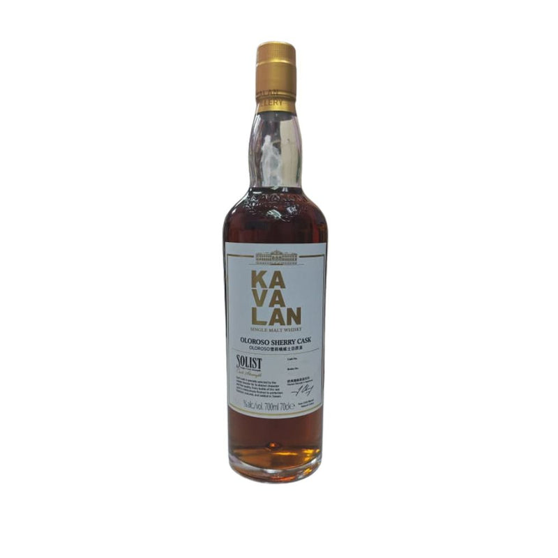 Kavalan Solist Oloroso Sherry Cask Single Malt Whisky Single Cask Cask Strength ABV 58.6% 700ml (The bottle label is tarnished due to the item being discontinued, and the box may also be in less-than-ideal condition.)