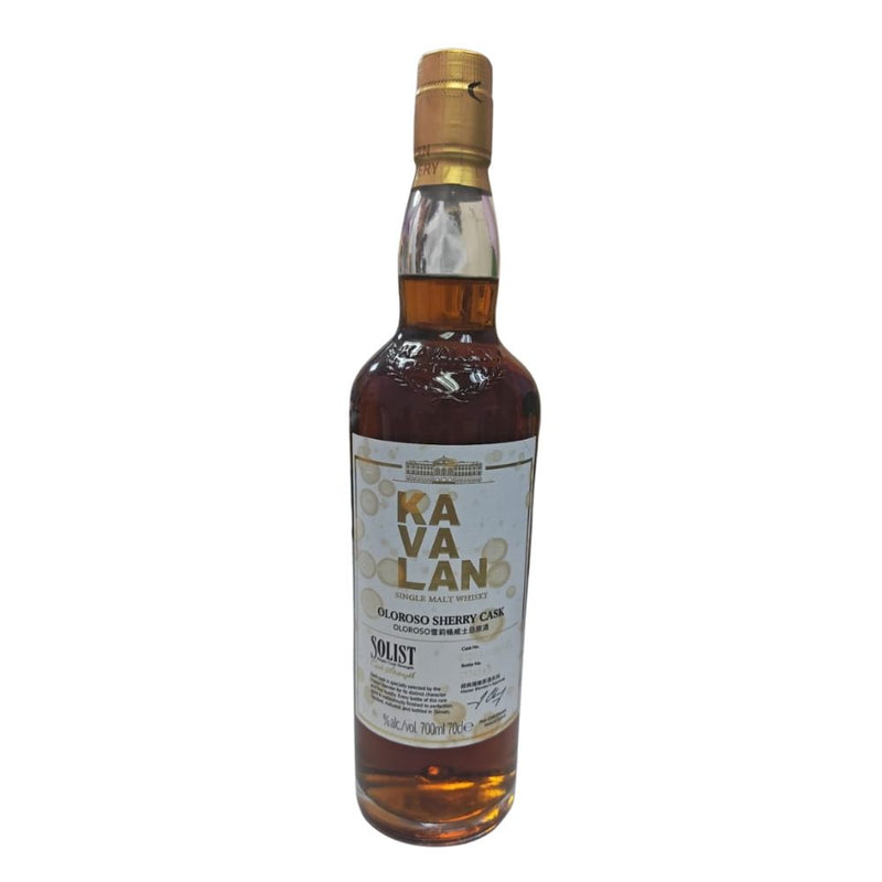 Kavalan Solist Oloroso Sherry Cask Single Malt Whisky Single Cask Cask Strength ABV 57.8% 700ml (The bottle label is tarnished due to the item being discontinued, and the box may also be in less-than-ideal condition.)