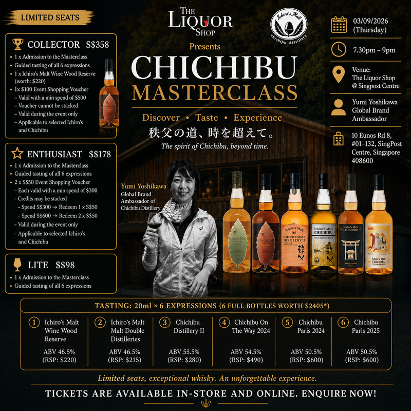 Chichibu Masterclass with Yumi Yoshikawa – Global Brand Ambassador (Last 2 seats)