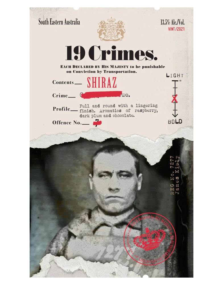 19 Crimes Shiraz ABV 14% 75cl