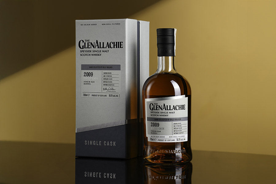 GlenAllachie Single Cask 2009 15 Year Virgin Oak #804305 Speyside Single Malt Scotch Whisky with Gift Box ABV 56.9% 700ml