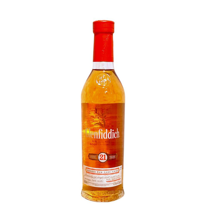 Glenfiddich 21 Year Old Reserva Rum Cask Finish Speyside Single Malt Scotch Whisky ABV 43.2% 200ml (Bottle Label may not in good condition)