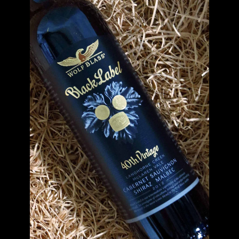 Wolf Blass Black Label 40th Vintage Cabernet Sauvignon Shiraz Malbec 2012 ABV 14.5% 750ml