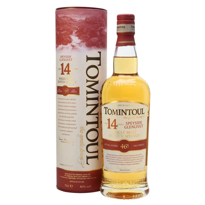 Tomintoul 14 Year Old Speyside Single Malt Scotch Whisky ABV 46% 700ml
