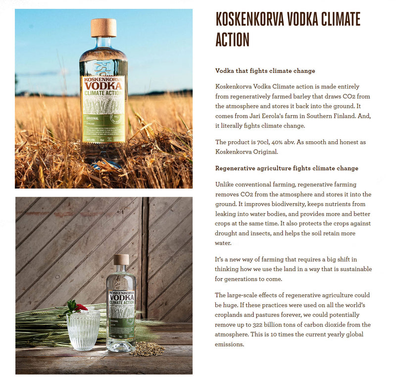 Koskenkorva Climate Action Vodka ABV 40% 700ml