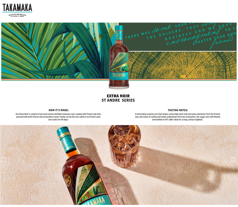 Takamaka Extra Noir Rum ABV 43%70cl