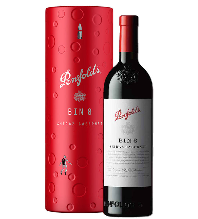 Penfolds Bin 8 Shiraz Cabernet ABV 14.5% with Limited Edition Box