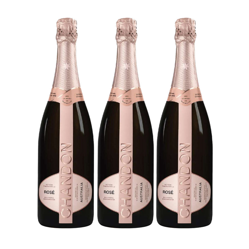 Chandon Brut Rose 750ml x 3 Bottles (Local Agent Stock)