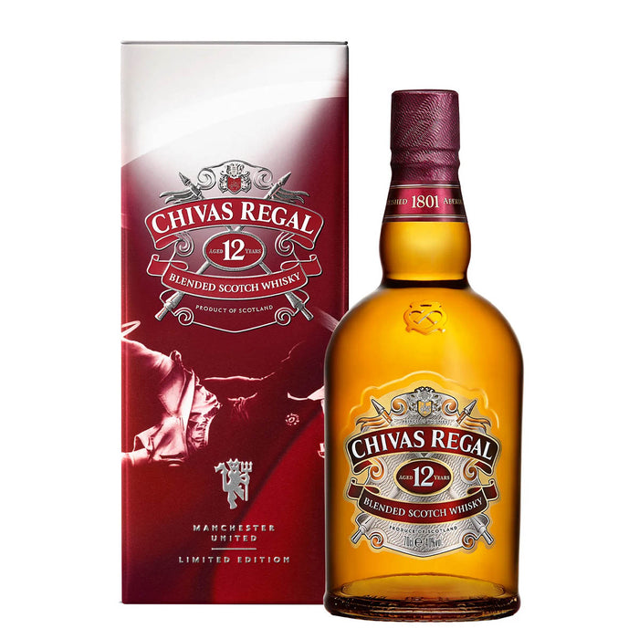 Chivas Regal 12 Year Old Blended Scotch Whisky MUFC Limited Edition 70 —  The Liquor Shop Singapore