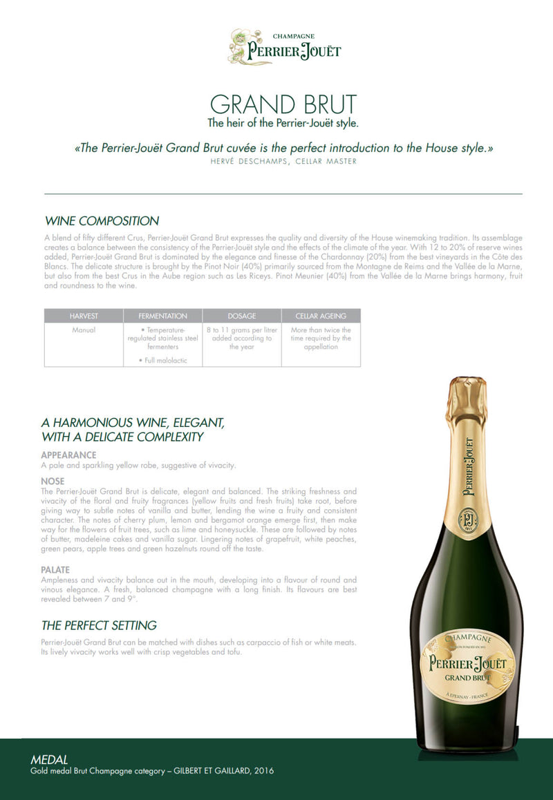 Perrier Jouet Grand Brut Champagne ABV 12% 750ml No Box