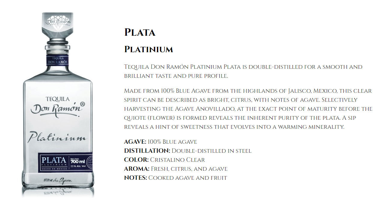 Don Ramon Platinum Tequila Blanco ABV 35% 700ml — The Liquor Shop