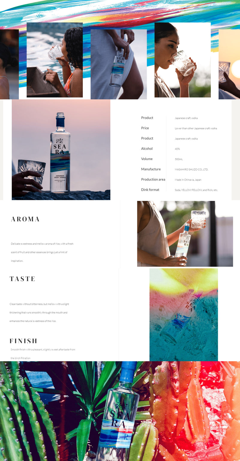Seara Japanese Craft Vodka ABV 40% 500ml
