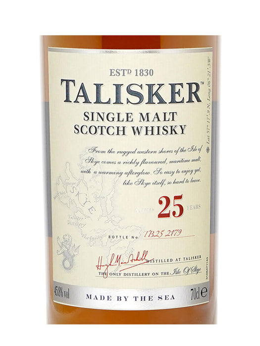Talisker 25 Year Old Single Malt Whisky 700ml