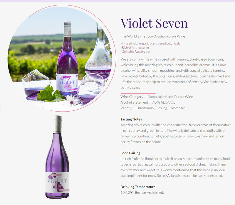Violet 7 Botanical Infused Wine 750ml