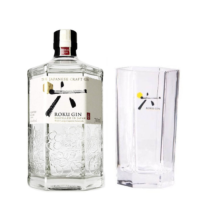 Roku Gin ABV 43% 700ml with Highball Glass