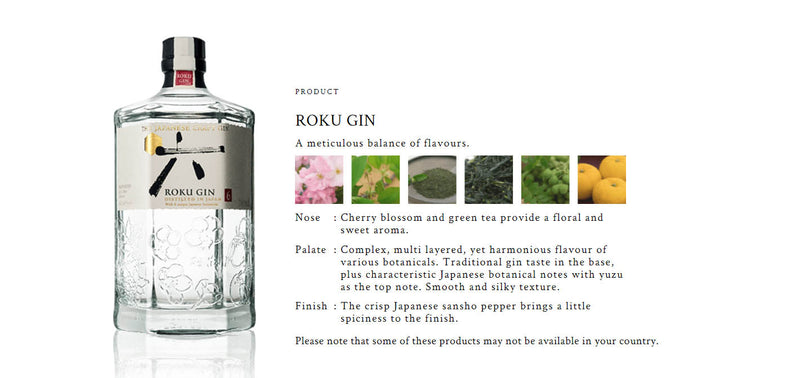 Roku Gin ABV 43% 700ml with Highball Glass