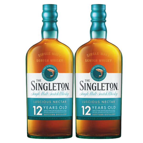 Bundle of 2 Sets : Singleton Dufftown 12 Years Old 700ml Free Whisky Glass