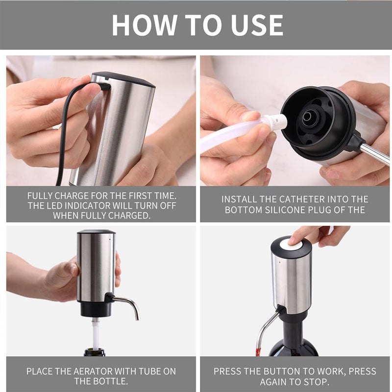Electric Wine Aerator & Dispenser Rechargeable