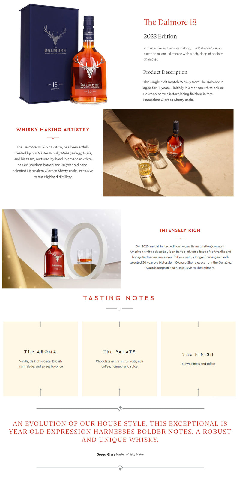 The Dalmore 18 Year Old 2023 Edition Highland Single Malt Scotch Whisky ABV 43% 70cl