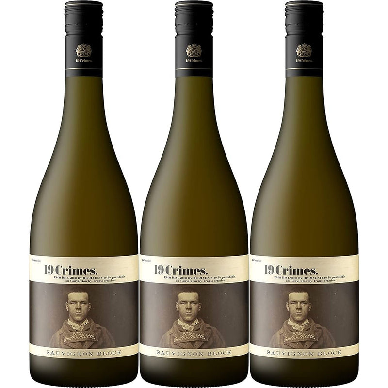 19 Crimes Sauvignon Block White Wine 75cl x 3 Bottles