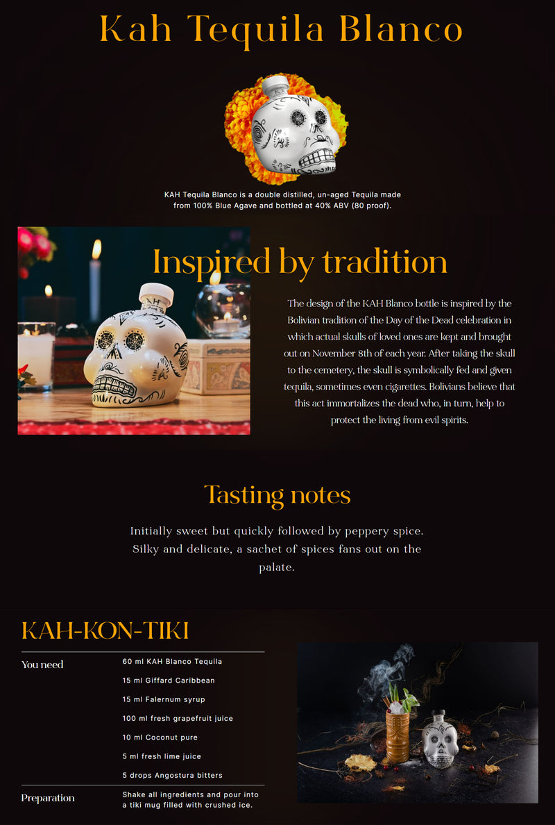 Kah Blanco Tequila ABV 40% 750ml