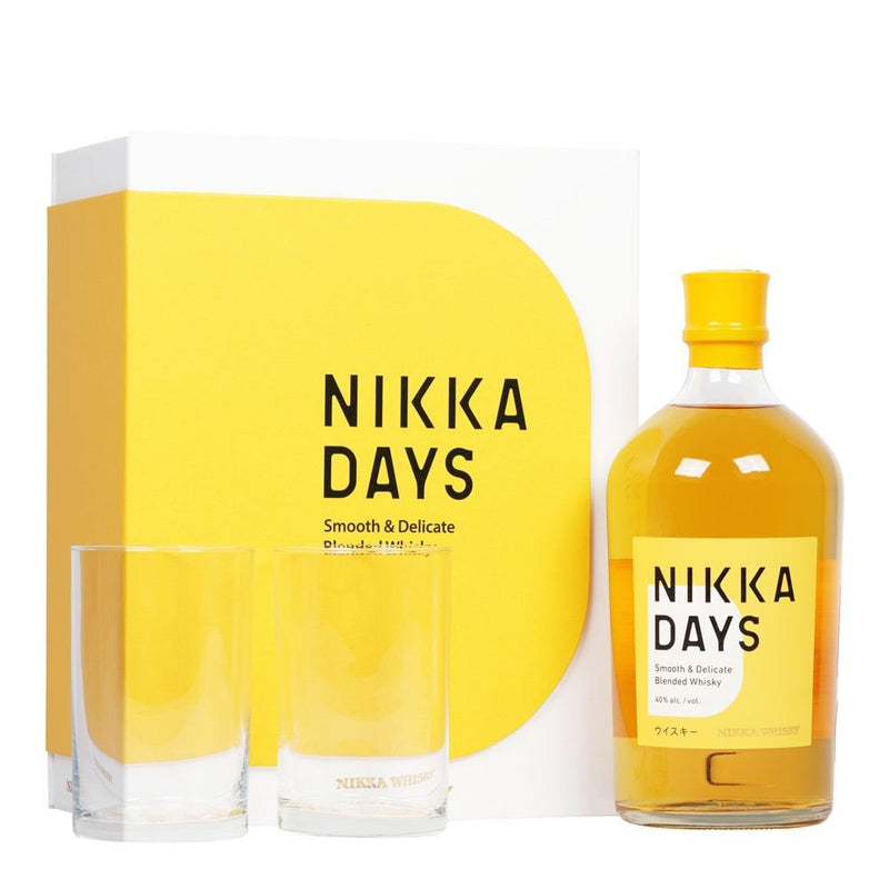 (Gift Set) Nikka Days Smooth & Delicate Blended Whisky + 2 Glasses Giftbox ABV 40% 700ml