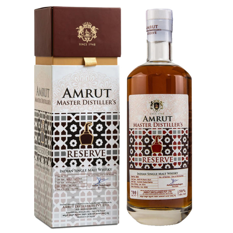 Amrut Master Distiller's Reserve PX Sherry Butt Indian Single Malt Whisky ABV 50% 70cl With Gift Box