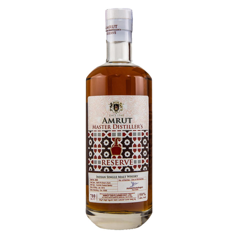 Amrut Master Distiller's Reserve PX Sherry Butt Indian Single Malt Whisky ABV 50% 70cl With Gift Box