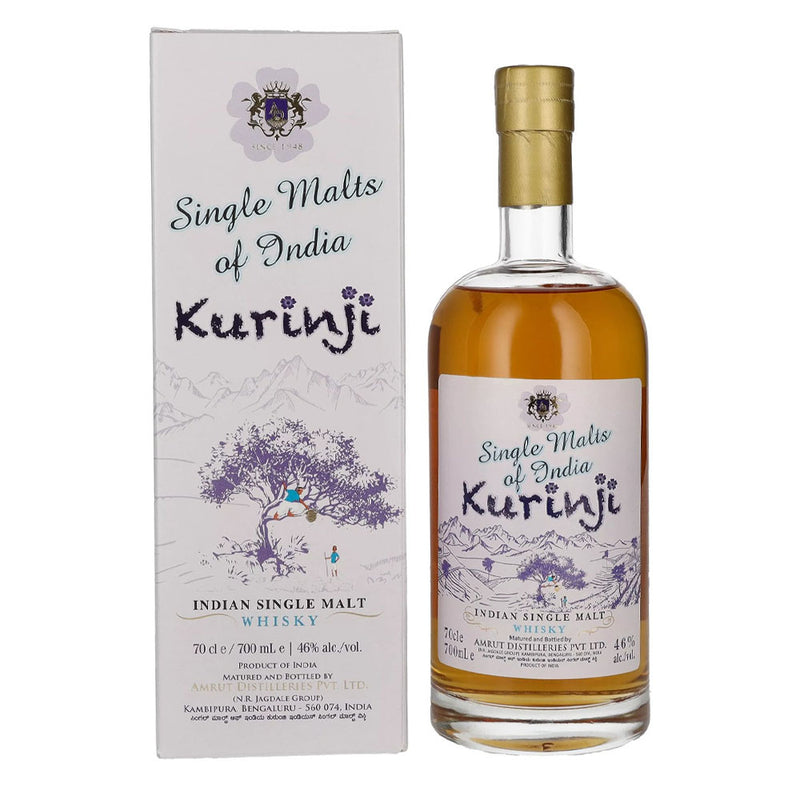 (EOY Sale - 10% off at Check Out) Amrut Kurinji Single Malts Of India ABV 46% 70cl With Gift Box