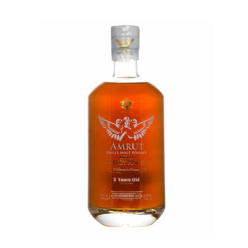 (Gift Set) Amrut 8 Year Old Little Greedy Angels with Whisky Glass Giftbox Indian Single Malt Whisky ABV 50% 70cl