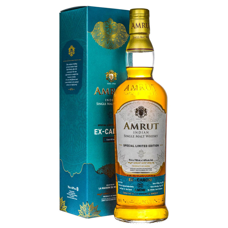 Amrut 2014 Special Limited Edition Ex-Rum Caroni Single Cask #5144 Indian Single Malt Whisky ABV 60% 70cl