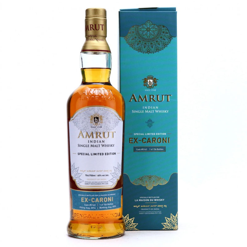 Amrut 2014 Special Limited Edition Ex-Rum Caroni Single Cask #5144 Indian Single Malt Whisky ABV 60% 70cl