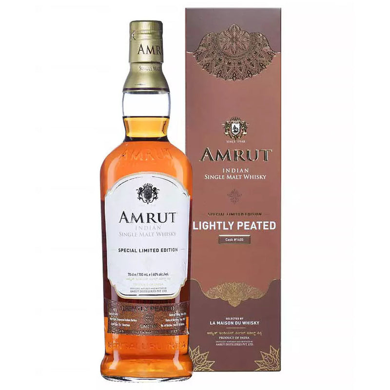 Amrut 2014 Special Limited Edition Ex-Bourbon Lightly Peated Cask #1405 Indian Single Malt Whisky ABV 60% 70cl