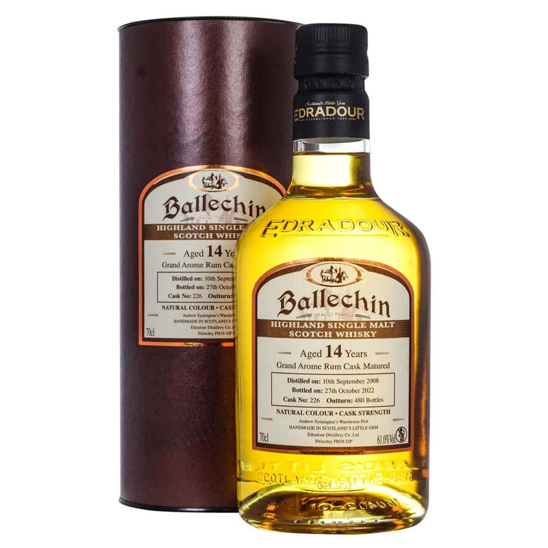 Ballechin 14 Year 2008 Grand Arome Rum Cask#226 Highland Single Malt Scotch Whisky ABV 61% 70cl