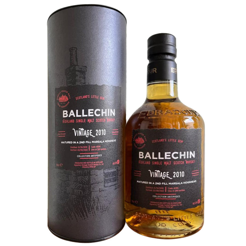 Ballechin 11 Year Old 2010 2nd Fill Marsala Hogshead Cask #284 Antipodes Highland Single Malt Scotch Whisky ABV 60% 70cl