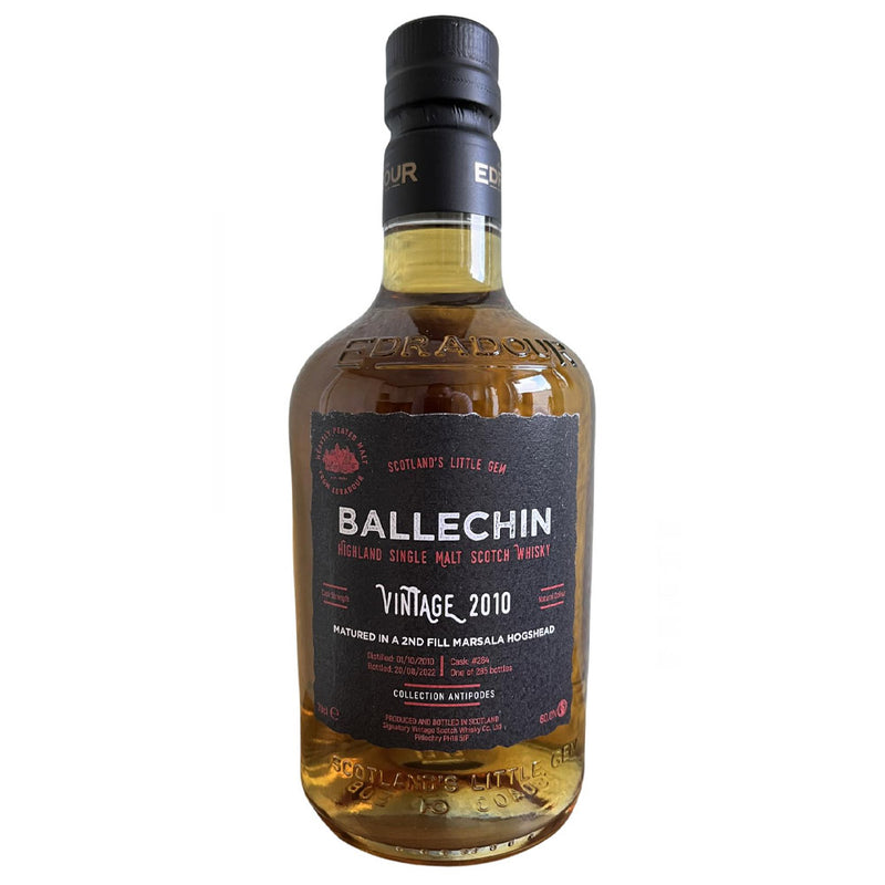 Ballechin 11 Year Old 2010 2nd Fill Marsala Hogshead Cask #284 Antipodes Highland Single Malt Scotch Whisky ABV 60% 70cl