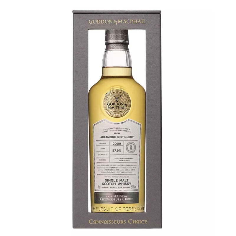 Aultmore 12 Year Old 2009 Refill Bourbon Connoisseur's Choice Cask#4678  (Gordon & Macphail) Speyside Single Malt Scotch Whisky ABV 57.9% 700ml
