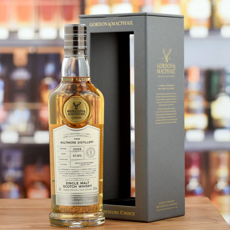 Aultmore 12 Year Old 2009 Refill Bourbon Connoisseur's Choice Cask#4678  (Gordon & Macphail) Speyside Single Malt Scotch Whisky ABV 57.9% 700ml