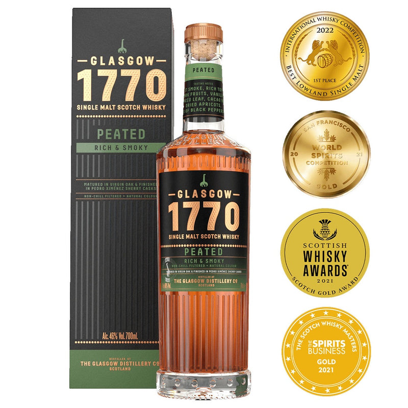 Bundle Deal - Glasgow 1770 The Original Single Malt+Peated Single Malt+Triple Distilled Single Malt 700ml