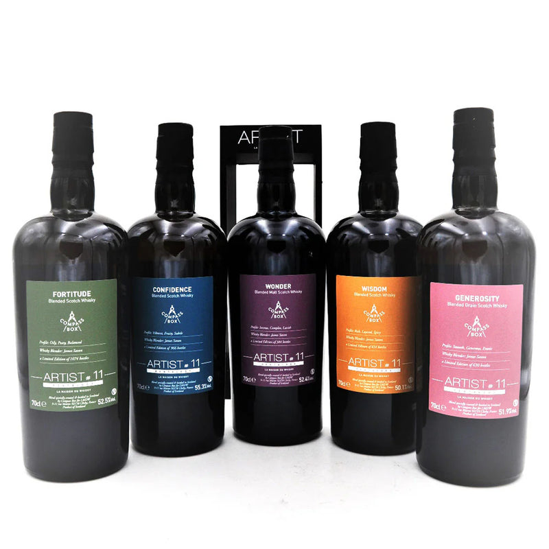 Compass Box Artist #11 Pentalogy Set (Confidence / Fortitude / Generosity / Wisdom / Wonder) with Gift Box