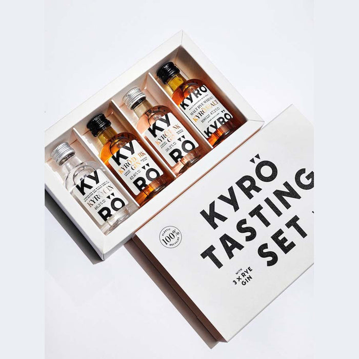 Kyro Gin 4x50ml Tasting Kit (Original 46.3% / Dark 42.6% / Pink 38.2% / Malt 47.2%)