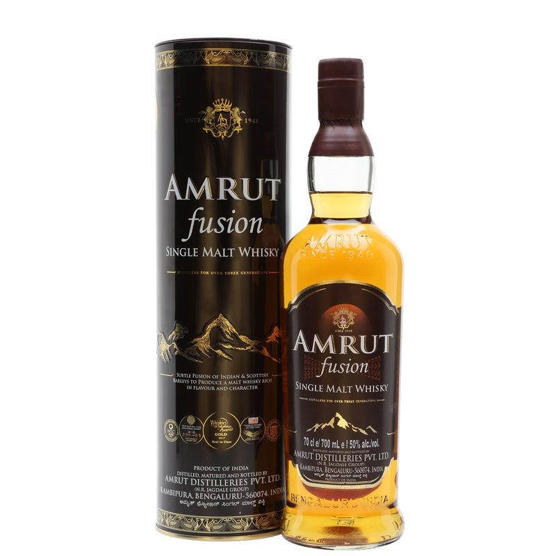 Amrut Fusion Single Malt Whisky ABV 50% 700ml x 2 bottles