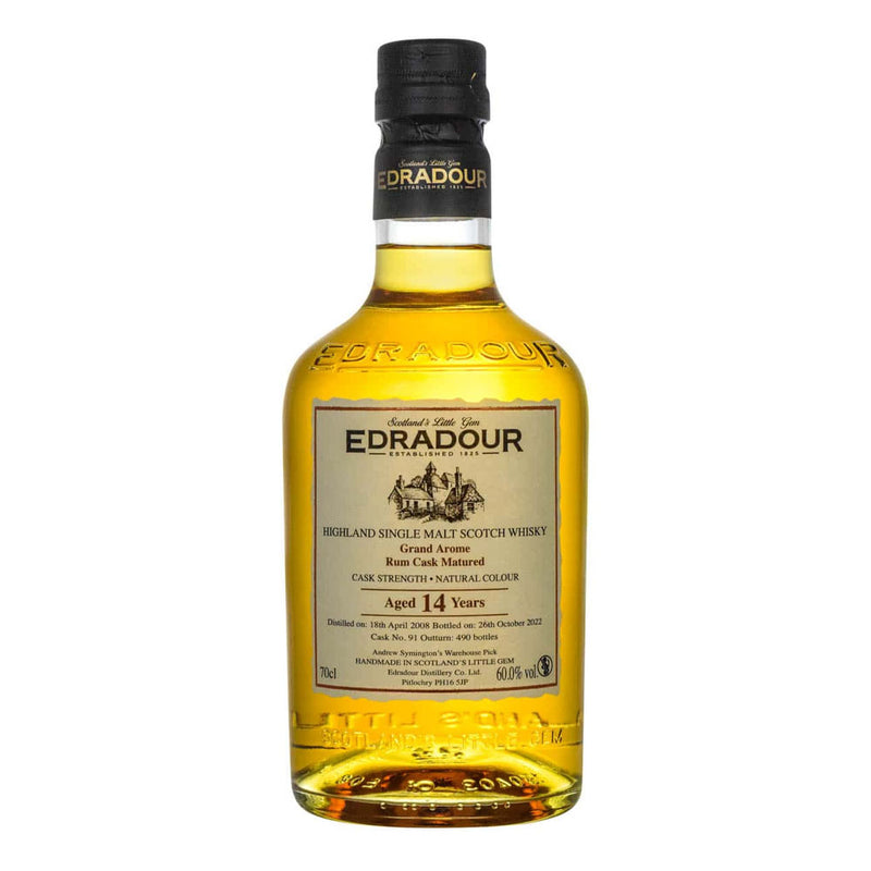 Edradour 14 Years 2008 Highland Single Malt Grand Arome Rum Cask#91 ABV 60% 700ml