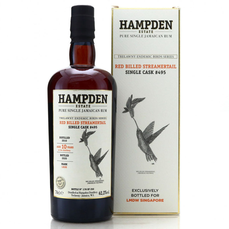 Hampden Estate 10 Year Old 2010 LROK Single Cask #495 LMDW Singapore Edition 2020 ABV 62.2% 700ml